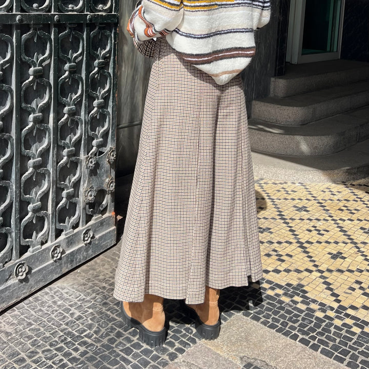 ZIMMERMANN CHECK WOOL CULOTTE BUKS