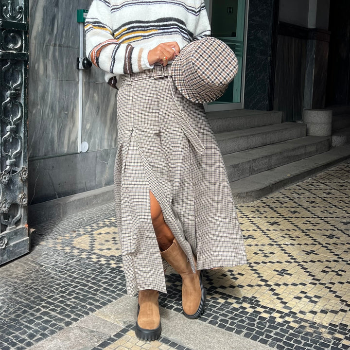 ZIMMERMANN CHECK WOOL CULOTTE BUKS