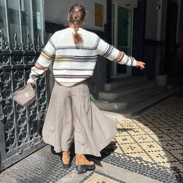 ZIMMERMANN CHECK WOOL CULOTTE BUKS