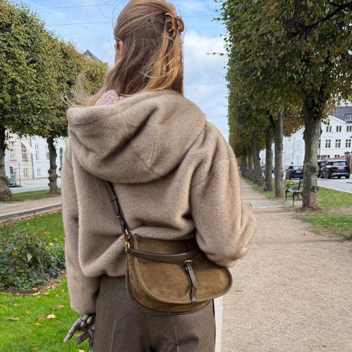 HERNO HOODED FAUX FUR