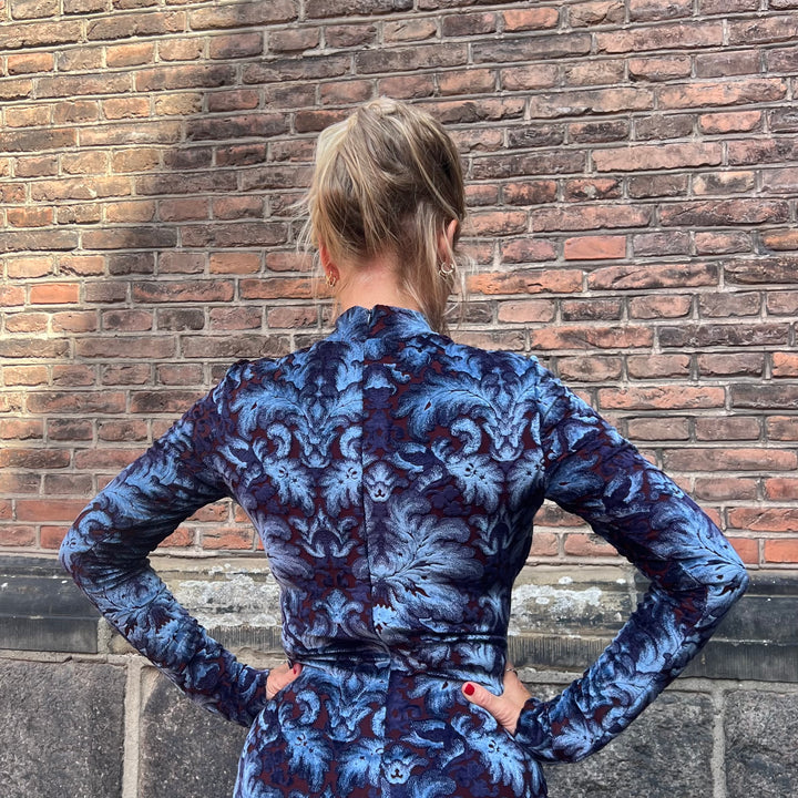 ETRO KNÆLANG VELOUR KJOLE