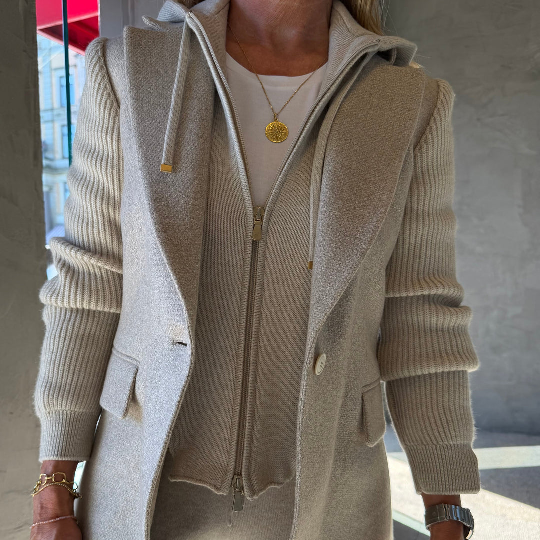 ELEVENTY BLAZER MED HÆTTE