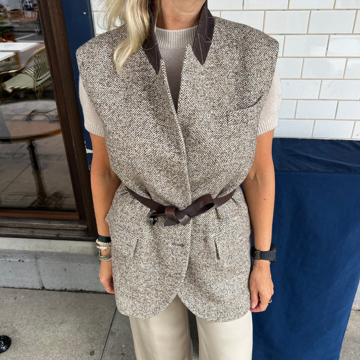 BRUNELLO CUCINELLI VEST M. BÆLTE