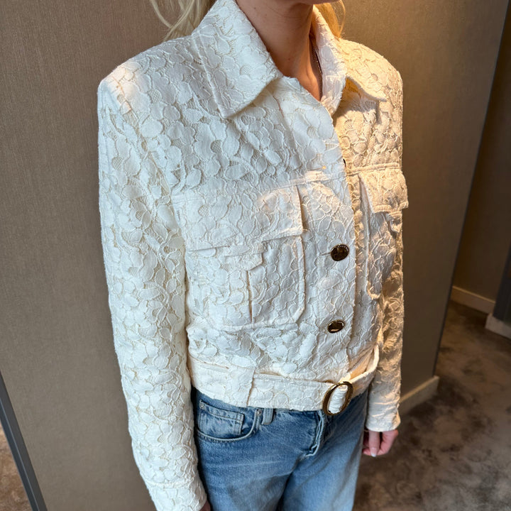ZIMMERMANN CROPPED BLONDE JAKKE