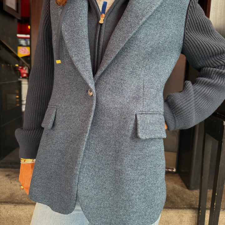 ELEVENTY BLAZER MED HÆTTE