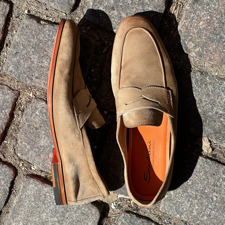 SANTONI FLAD LOAFERS