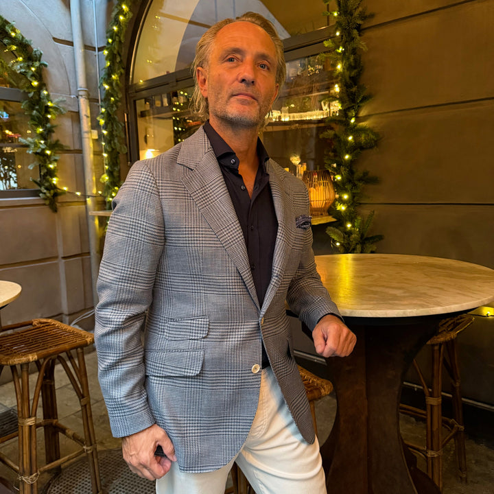 BRUNELLO CUCINELLI BLÅTERNET BLAZER