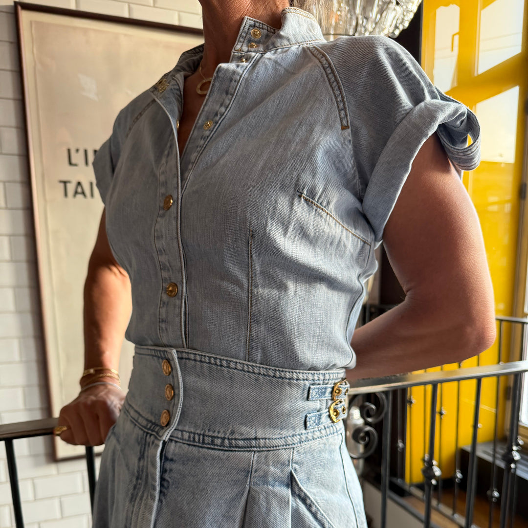 ZIMMERMANN DENIM TIE SHIRT