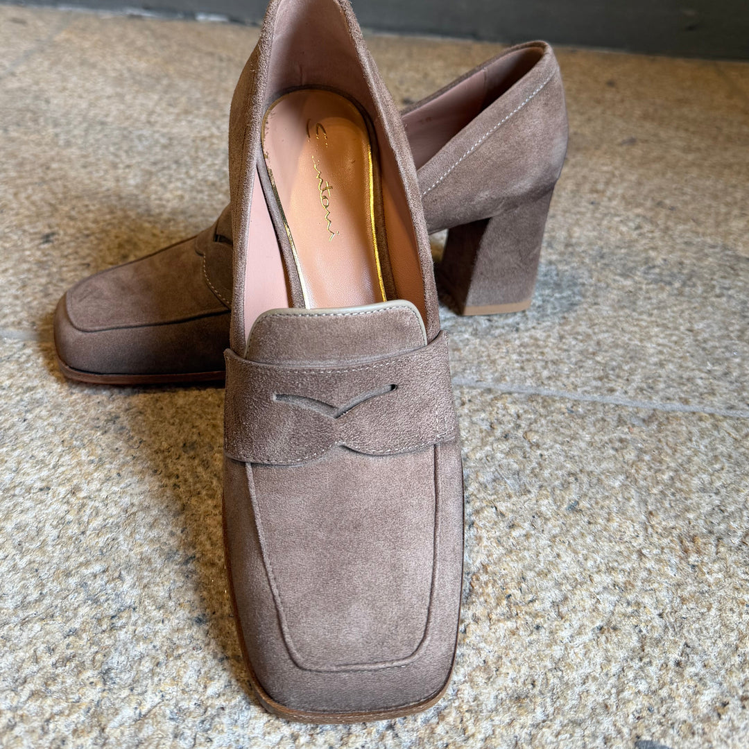 SANTONI PENNY LOAFER PUMPS