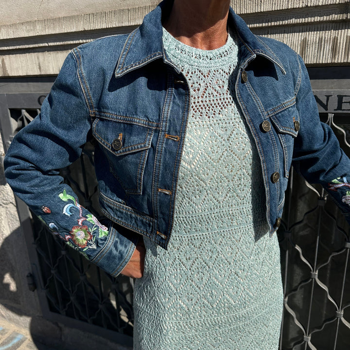 ETRO CROPPED DENIMJAKKE