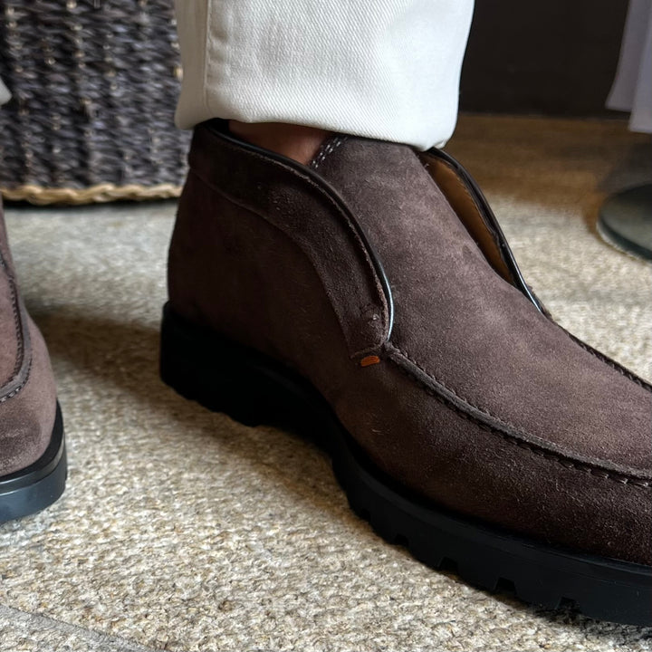 SANTONI RUSKINDS-ANKELSTØVLER