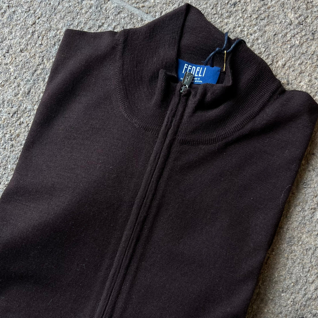 FEDELI MERINO ZIP STRIK