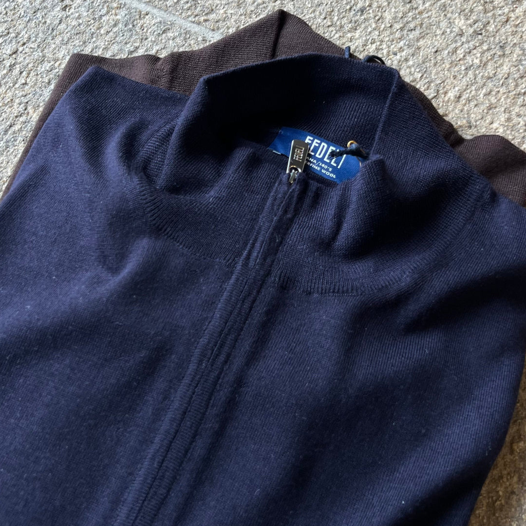 FEDELI MERINO ZIP STRIK