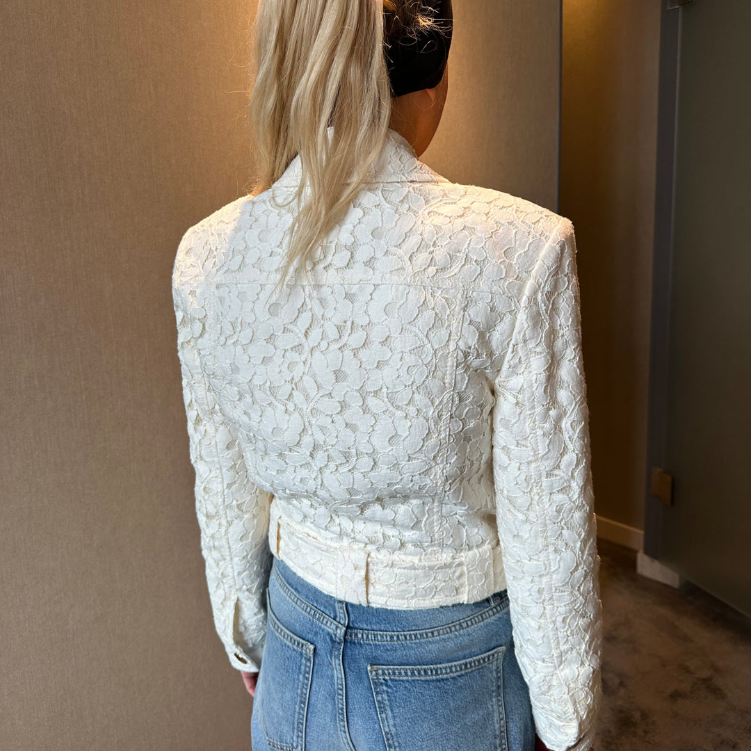 ZIMMERMANN CROPPED BLONDE JAKKE
