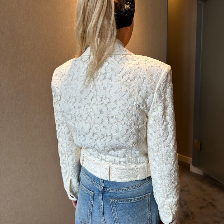 ZIMMERMANN CROPPED BLONDE JAKKE
