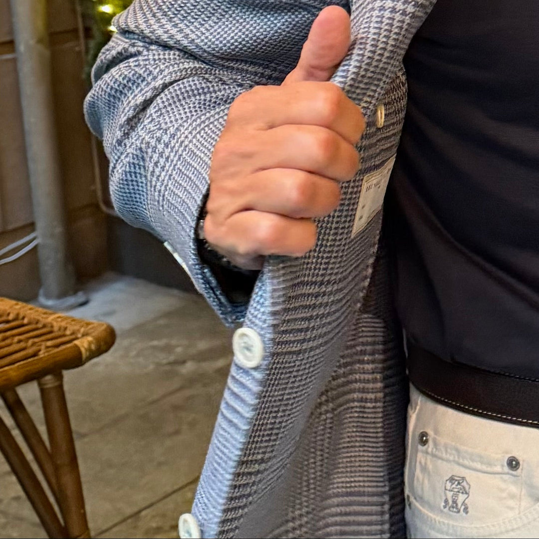 BRUNELLO CUCINELLI BLÅTERNET BLAZER