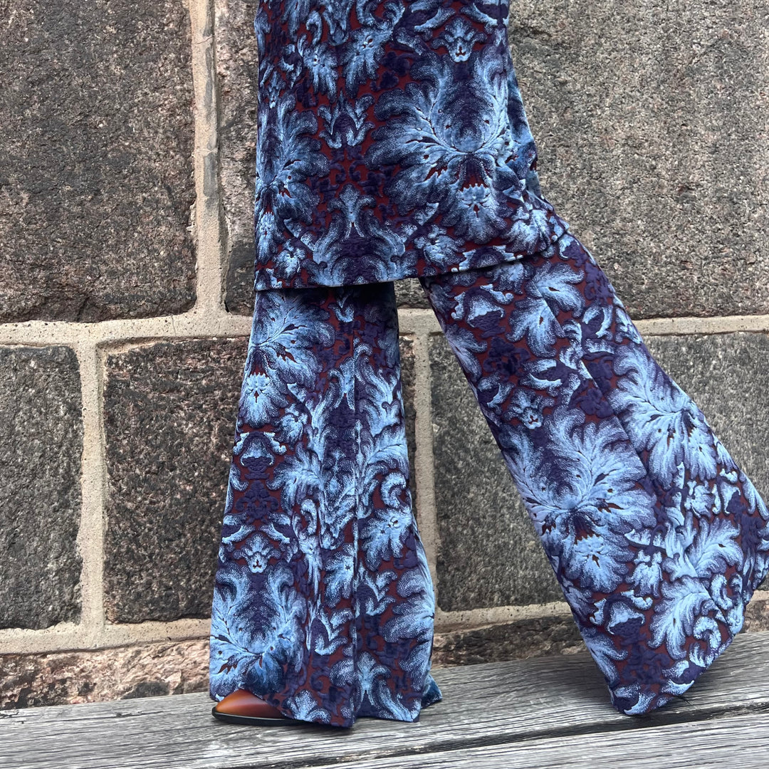 ETRO KNÆLANG VELOUR KJOLE