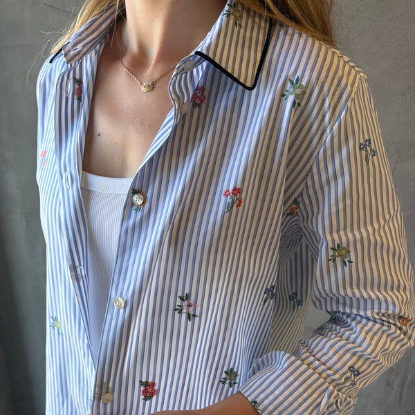 ETRO SKJORTE MED BLOMSTER