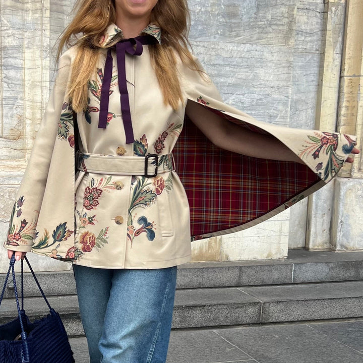ETRO CAPE-STYLE TRENCH COAT