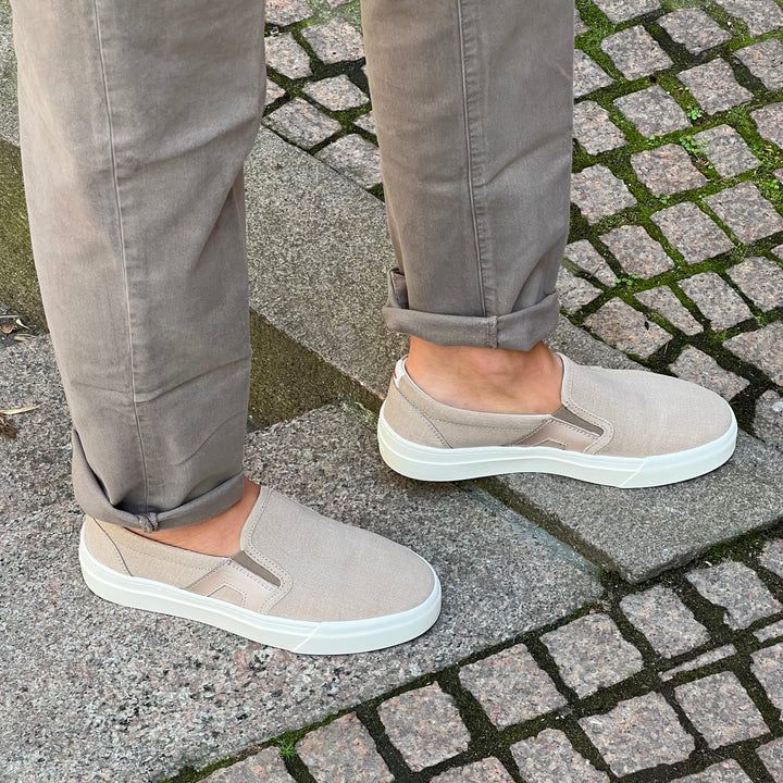 SANTONI CANVAS LOAFERS