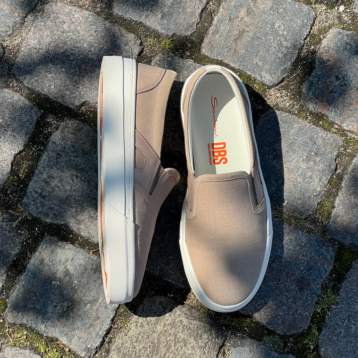 SANTONI CANVAS LOAFERS