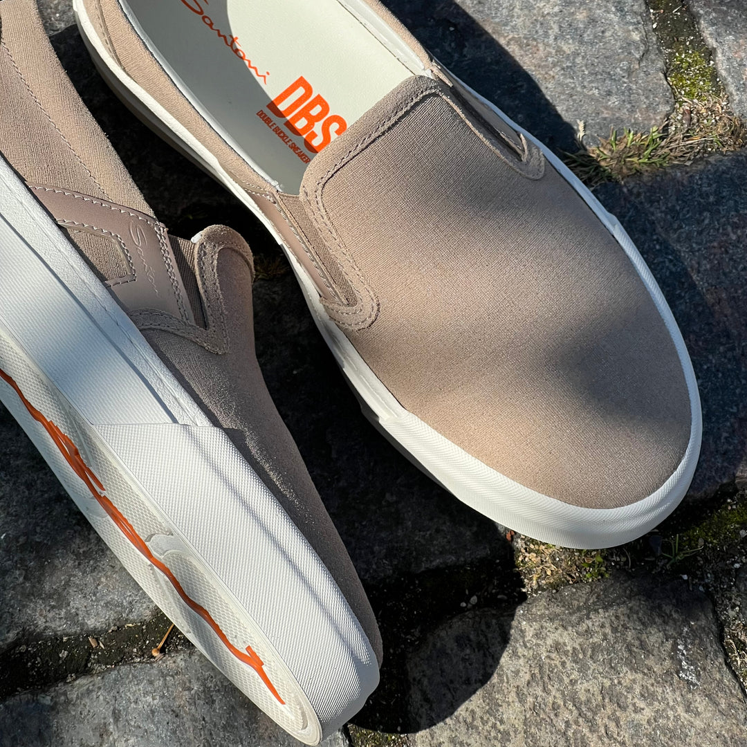 SANTONI CANVAS LOAFERS