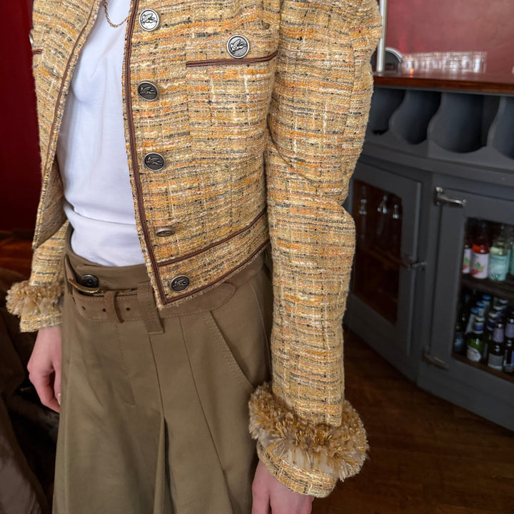 ETRO CROPPED BOUCLE JAKKE