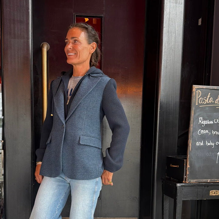 ELEVENTY BLAZER MED HÆTTE