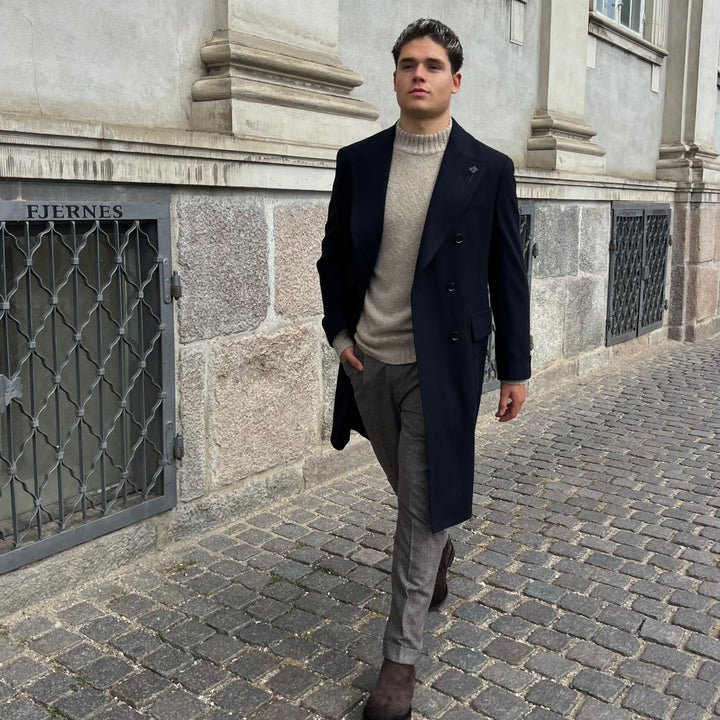 LARDINI DOBBELTRADET ULDFRAKKE